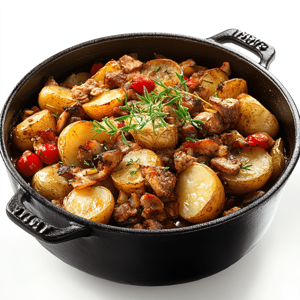 Рецепт картошки в горшочке в духовке с мясом и овощами