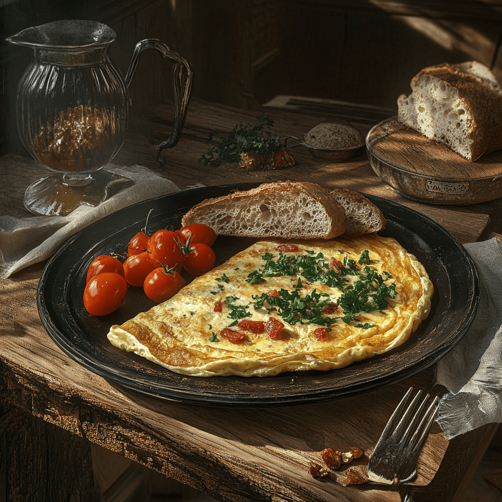 рецепт омлета с начинками для вкусного завтрака