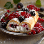 Рецепт рулета с начинкой из творога и ягод