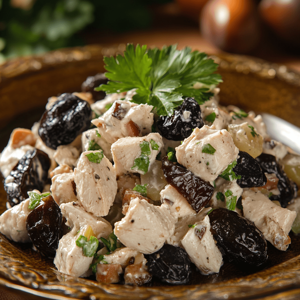 рецепт салата с черносливом и курицей.1