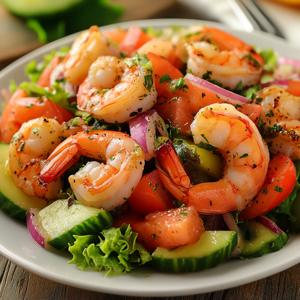 Рецепт вкусного салата с креветками