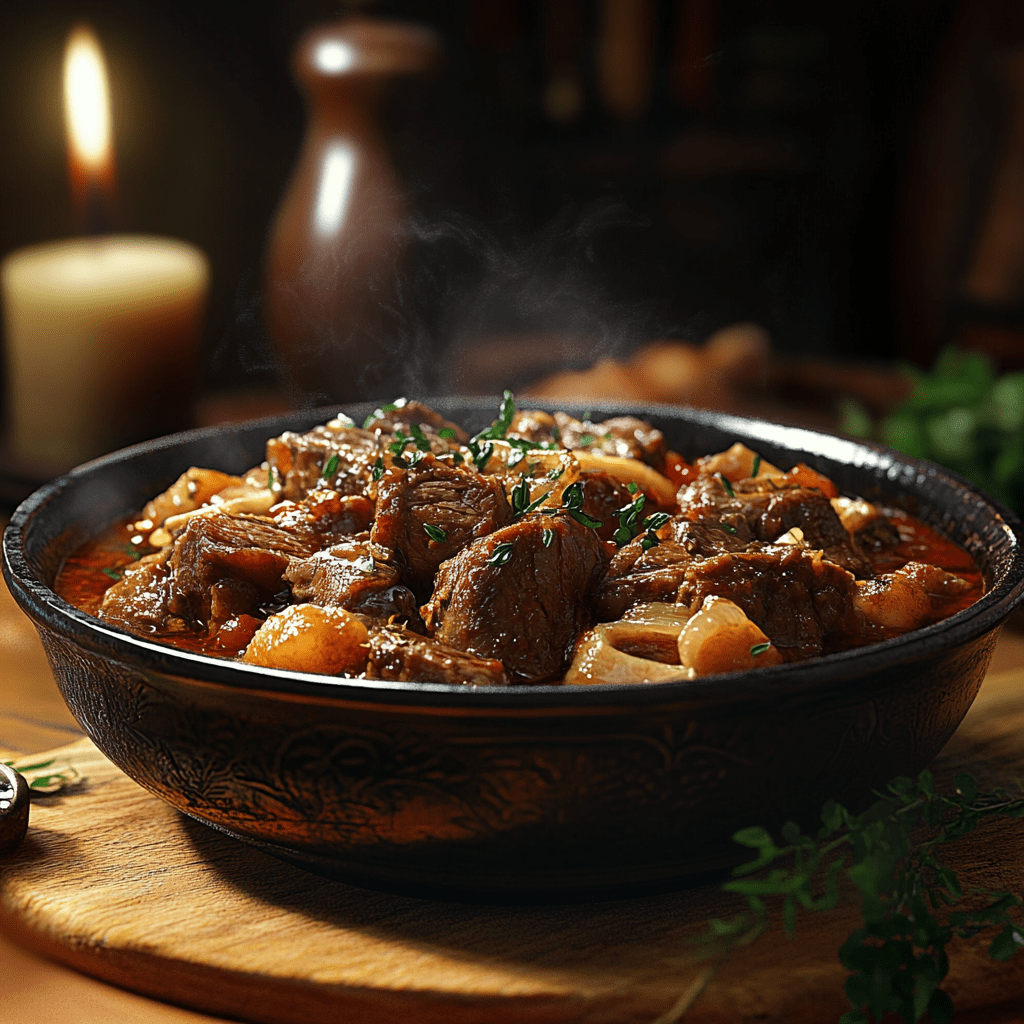 Простой способ приготовления говядины с овощами на сковороде