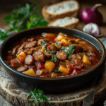 Рецепт вкусной солянки с колбасой