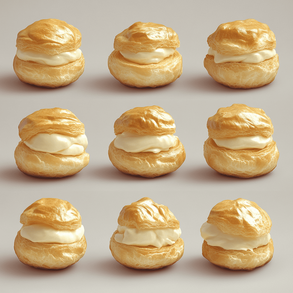 Пошаговое формирование заварных пирожных перед выпечкой