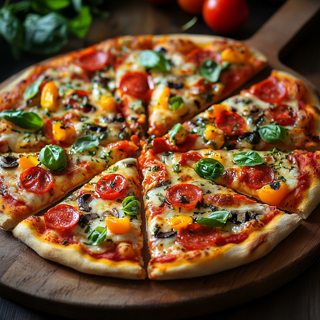 Как приготовить пиццу с классической начинкой: помидоры, моцарелла и базилик