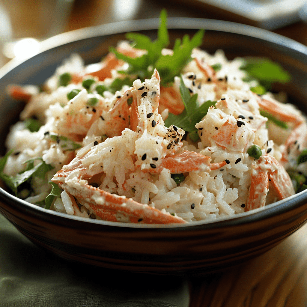 Идеи для вариаций крабового салата с рисом с добавлением овощей