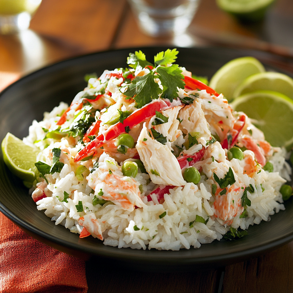 Как подать крабовый салат с рисом на праздничном столе