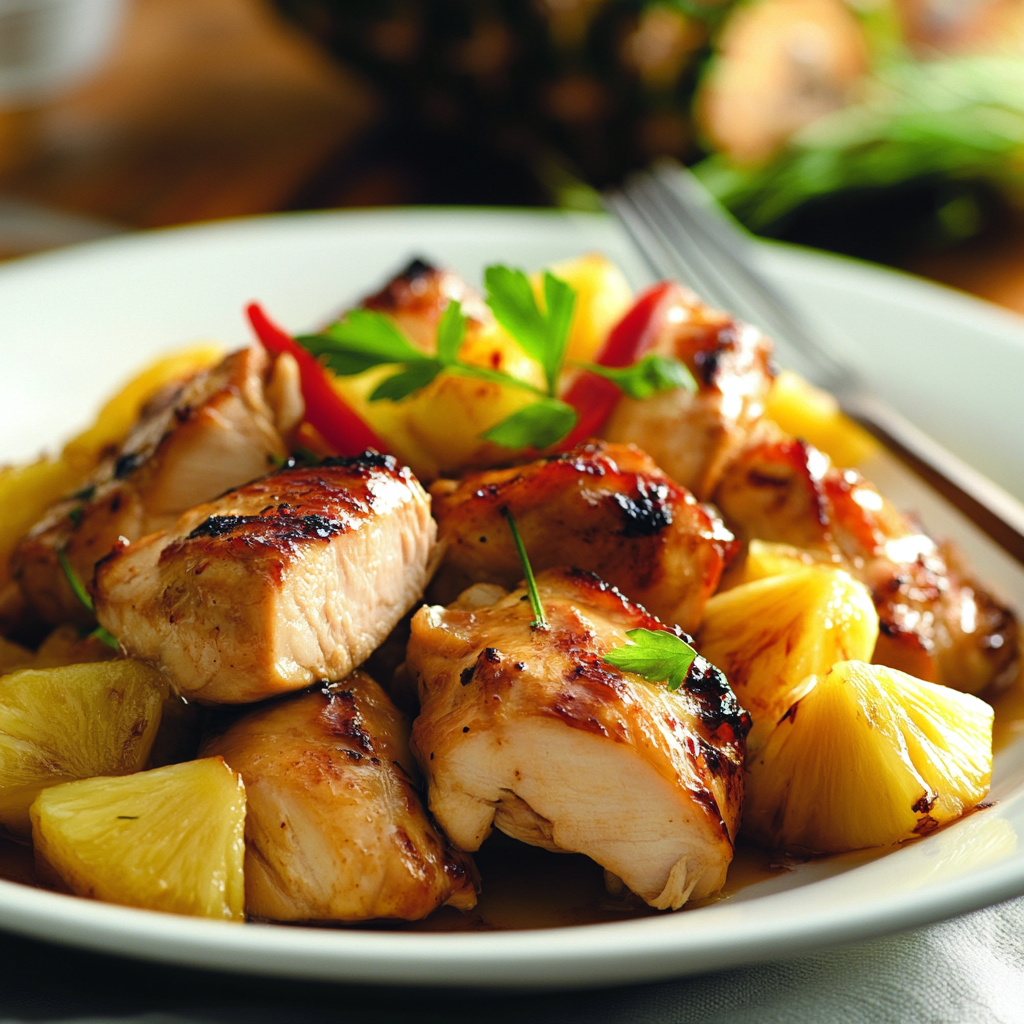 Как приготовить курицу с ананасами в духовке: шаг за шагом