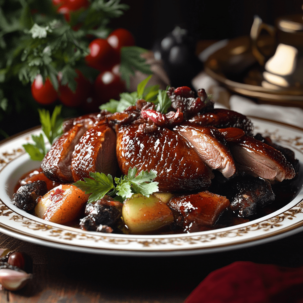 Как приготовить утку в духовке с карамелизованными овощами