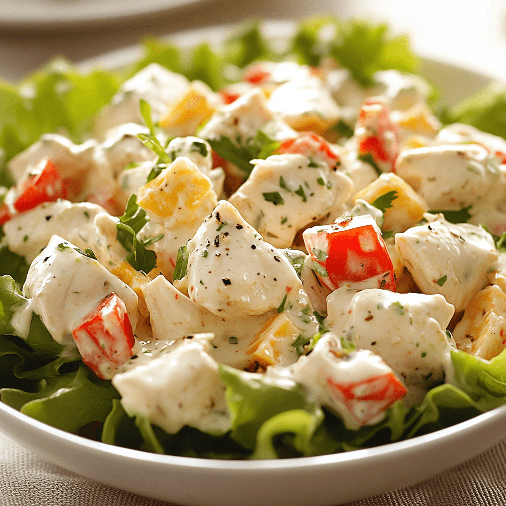 Как оформить салат с курицей и сыром, чтобы он выглядел как ресторанное блюдо