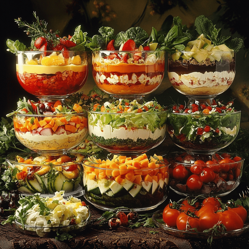 Какие ингредиенты использовать для слоёных салатов с оригинальным вкусом?