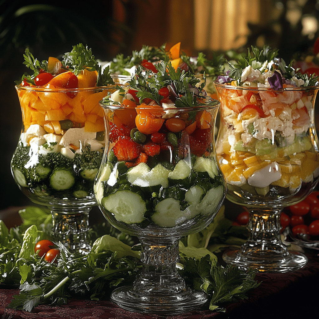 Как украсить слоёный салат, чтобы он стал украшением стола?