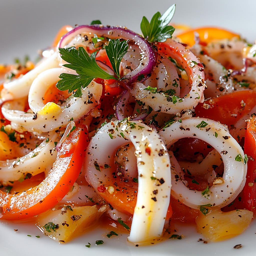 Рецепты вкусных салатов с кальмарами с фото.3